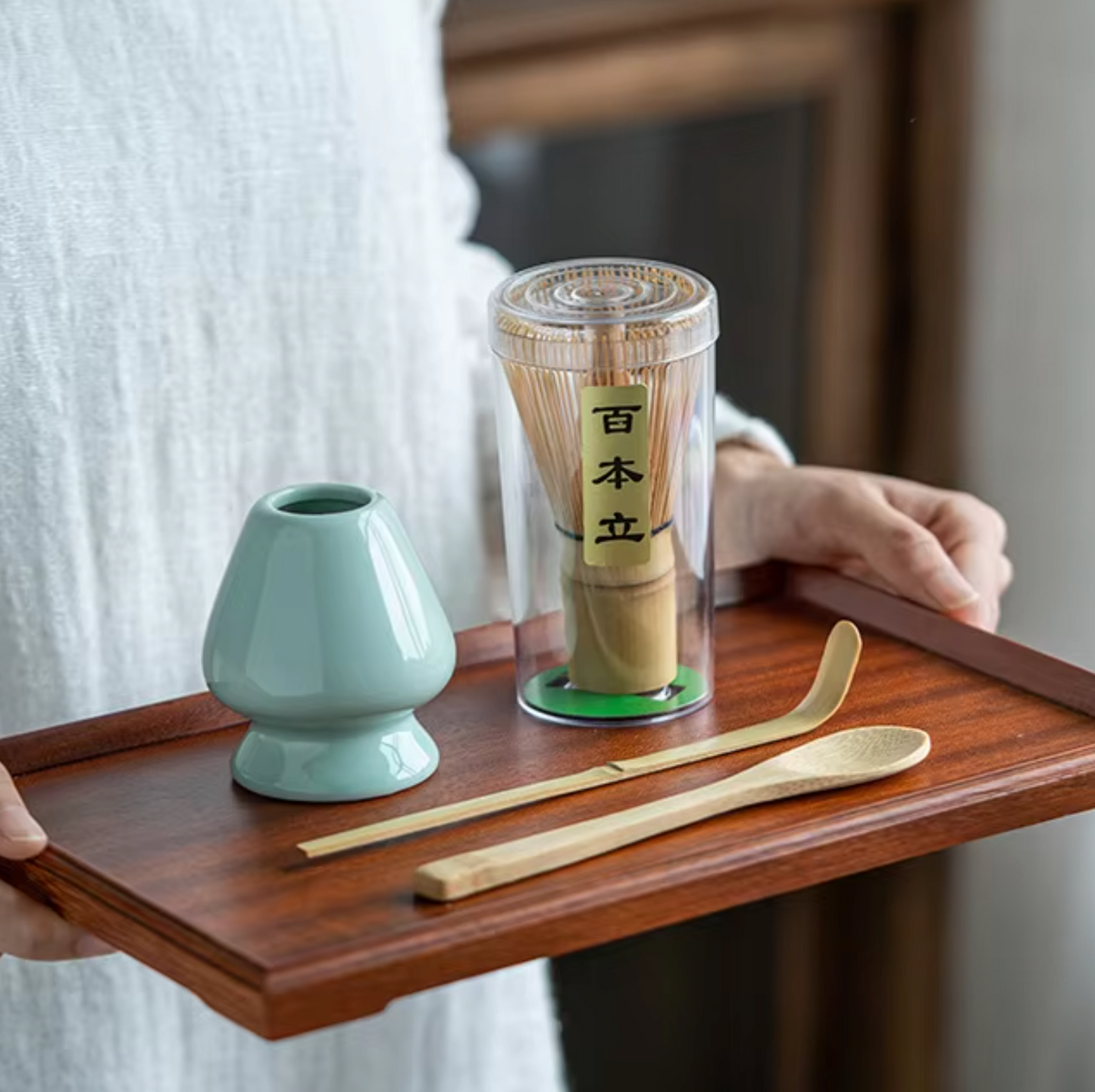 Japanilainen Matcha Teaset (Bamboo Matcha Vispiläsetti)